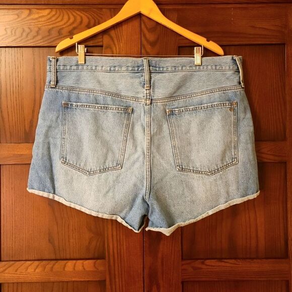 Madewell Relaxed Denim Shorts Homecrest Wash Ripped Edition Size 33 34 - Picture 7 of 8